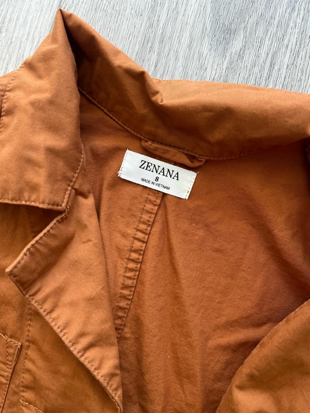 Zenana Outfitters Rust Brown Utility Jumpsuit